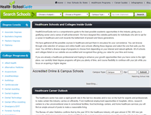 Tablet Screenshot of healthschoolguide.net
